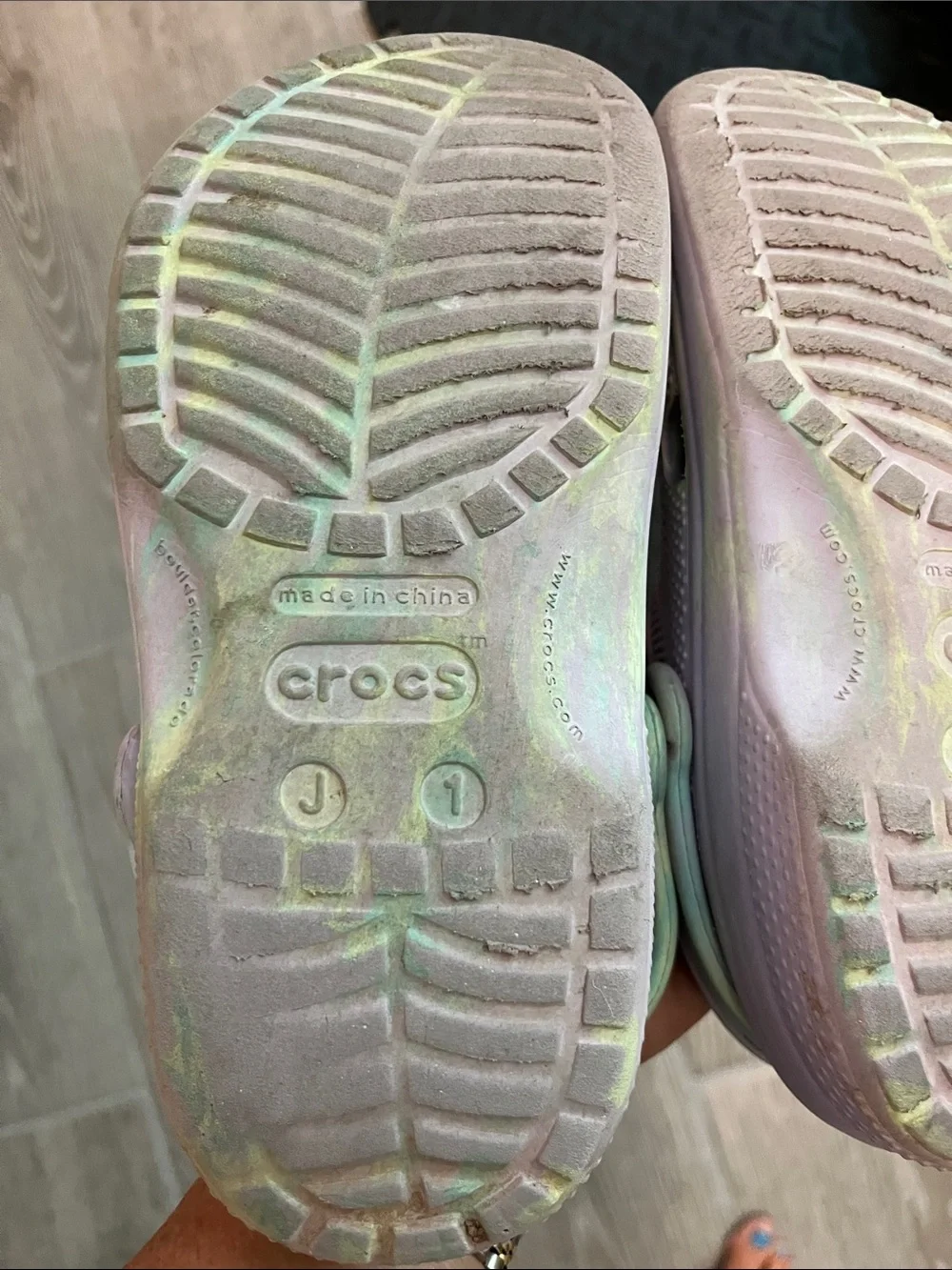 Kids multi color crocs